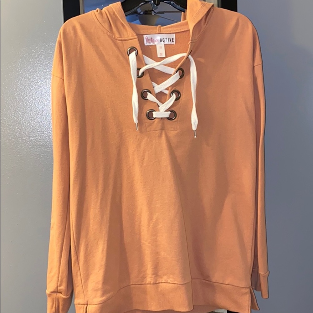 Hoodie with across Cross Tie